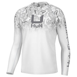 HUK Performance Fishing Diamond Flats Tee - Youth, Volcanic Ash