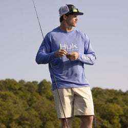Huk Men's Standard Freeman 21 Boardshort, Quick-Drying Fishing Shorts,  Kryptek Obskura Signa, 28