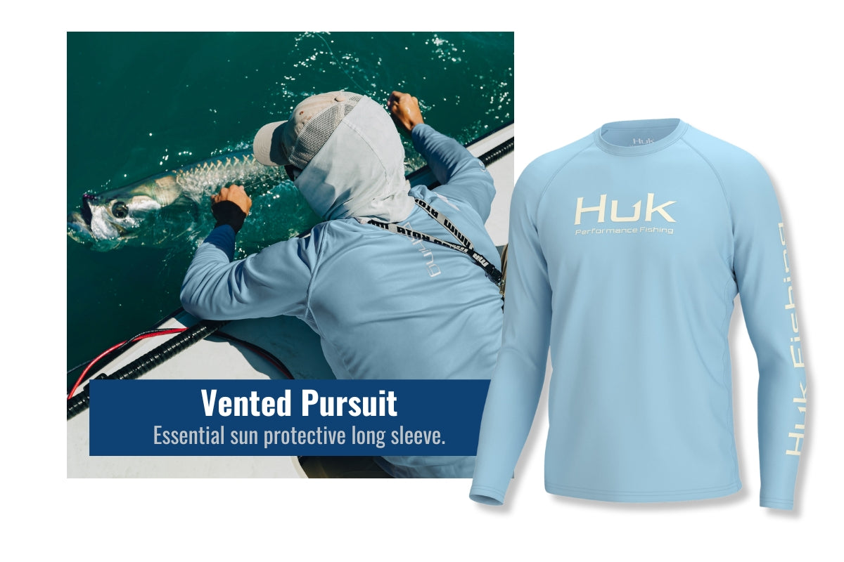 Huk Women's Pursuit Pattern Long Sleeve, Sun Protecting Fishing Shirt