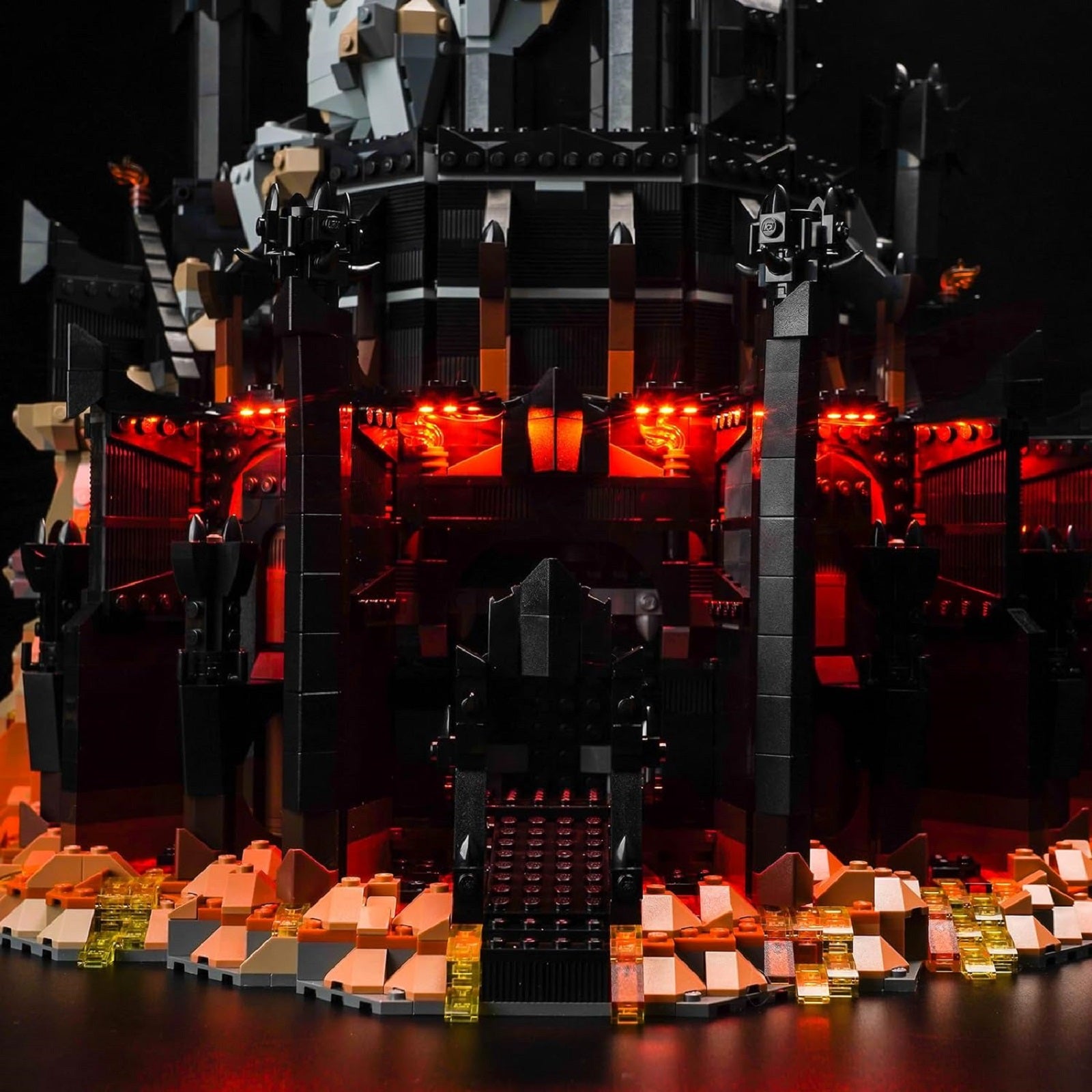 Kit d'éclairage BrickBling pour les icônes LEGO Le Seigneur des Anneaux : Barad-dûr 10333