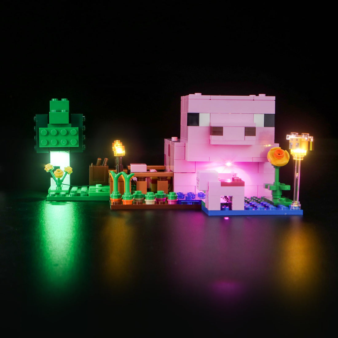 Kit d'éclairage BrickBling pour LEGO Minecraft La maison du bébé cochon 21268
