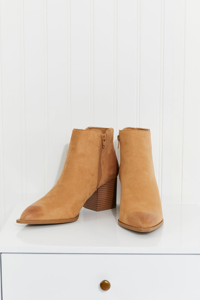 Qupid On the Road Again Pointed Toe Booties