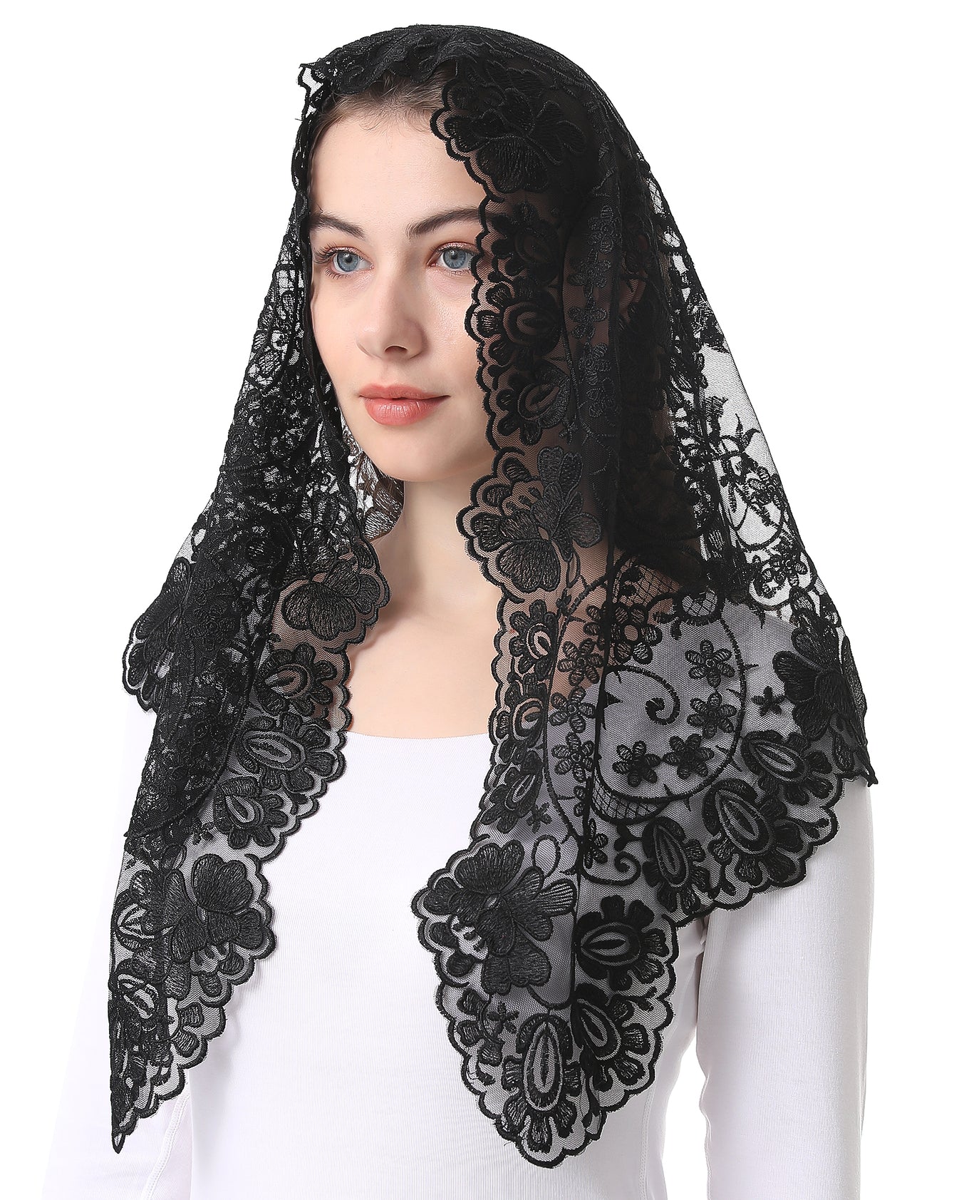 Bozidol Triangle Catholic Church Mantilla Veils for Religious Christia