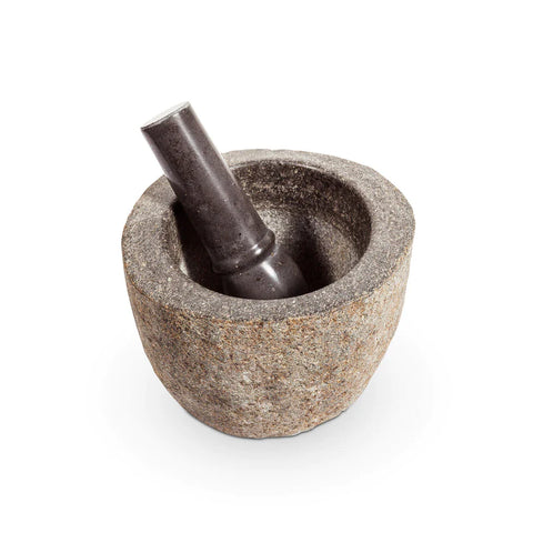 natural stone mortar and pestle