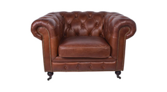 Hampshire Chesterfield Aged leather Armchair