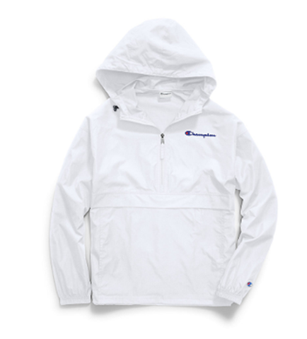 white champion packable jacket