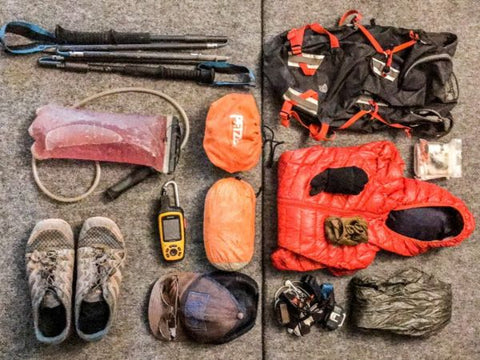 Sunny's gear setup for an expedition