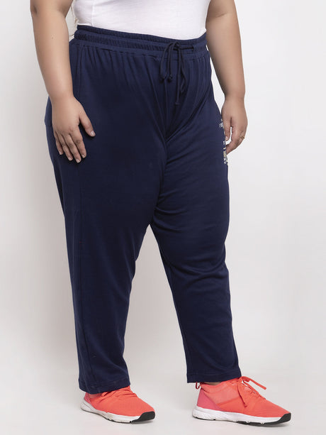 Buy Comfortable Plus Size Plain Cotton Track Pants For Women In