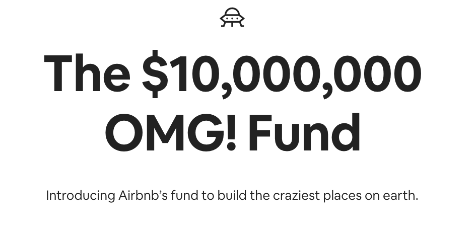 Airbnb OMG! Fund contest announcement