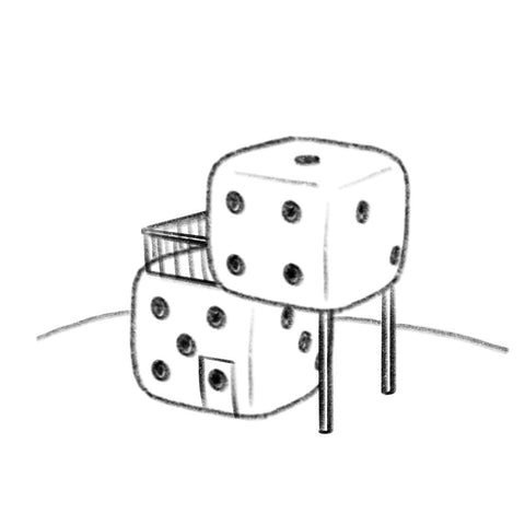 Initial draft of dice house idea for Airbnb OMG! Fund Contest.