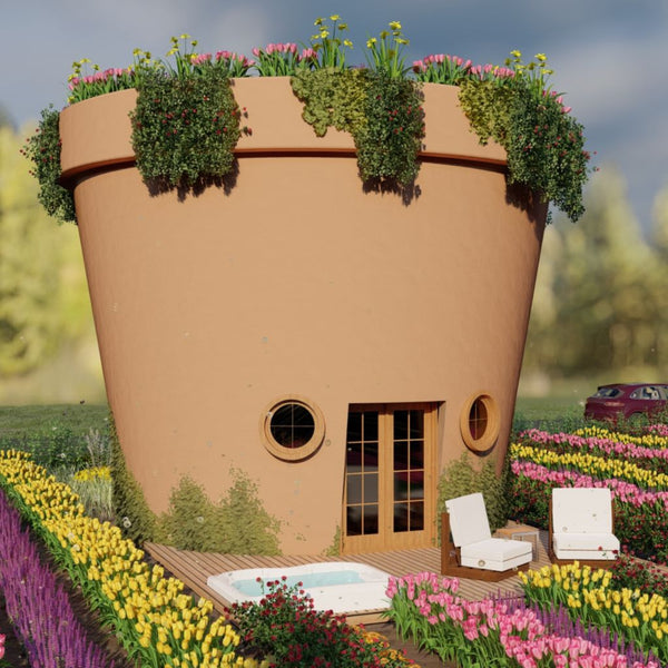 Giant Flower Pot Idaho Airbnb OMG! Fund Winner