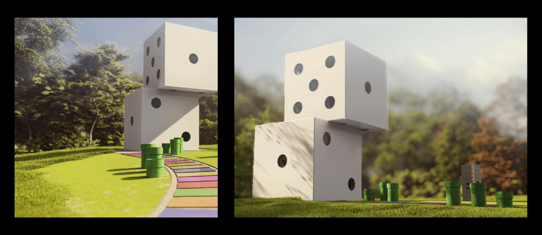 The Tiny Dice House will have a colorful board walk leading up to the structure.