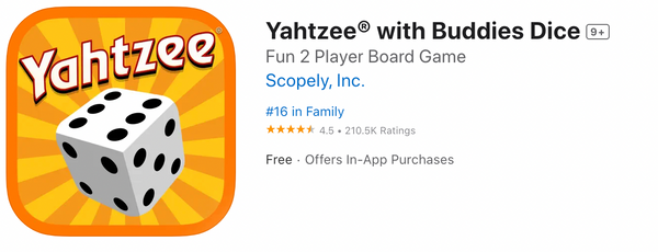 Yahtzee with Buddies App