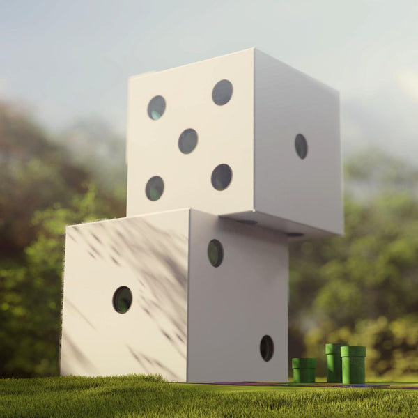 Tiny Dice House Board Game Haven in Huge Stacked Dice Airbnb OMG! Fund Winner