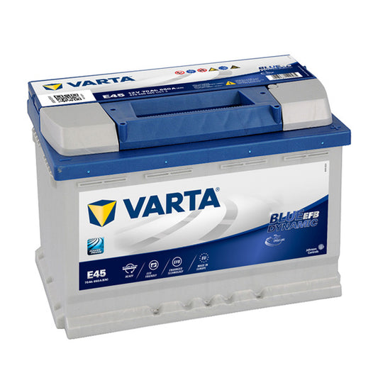 ASIA Autobatterie EFB 12V 72Ah Varta N72 Start-Stop Dynamic