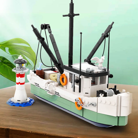 Creative Fishing Boat Building Blocks MOC 38659 Ship