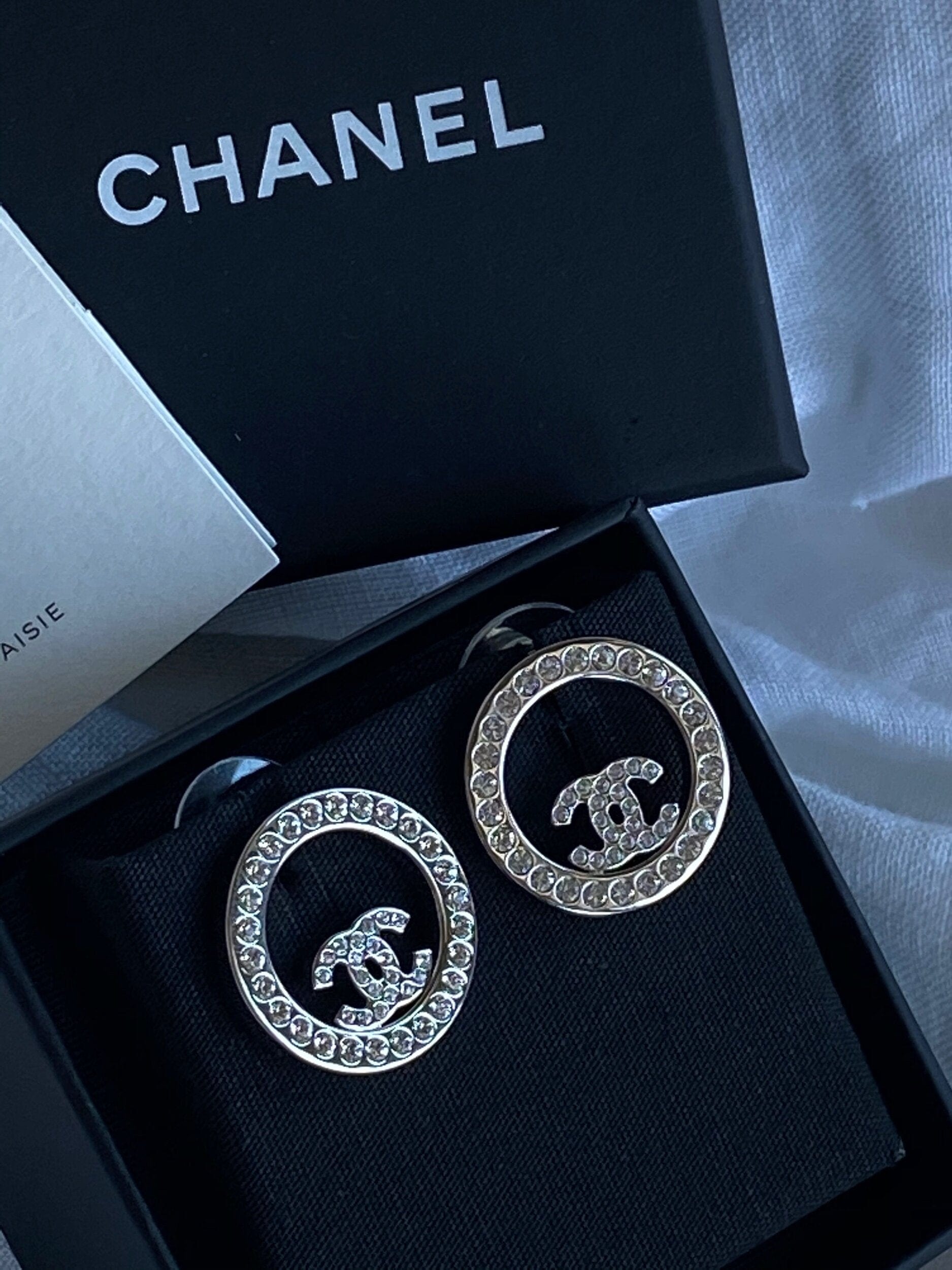 Chanel CC Logo Love Lock Turnlock Stud Earrings Gold color 22, NEW | eBay