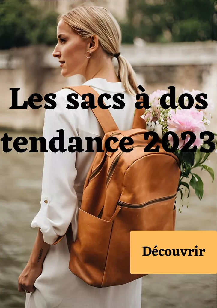 Sac à dos femme en toile de jute cuir