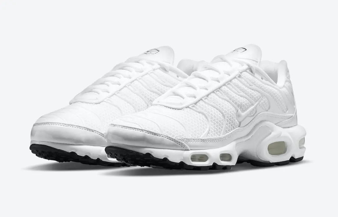 white and grey nike tn