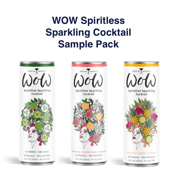 WOW Sparkling - Spiritless Cocktail Pack 12 12oz ProofNoMore