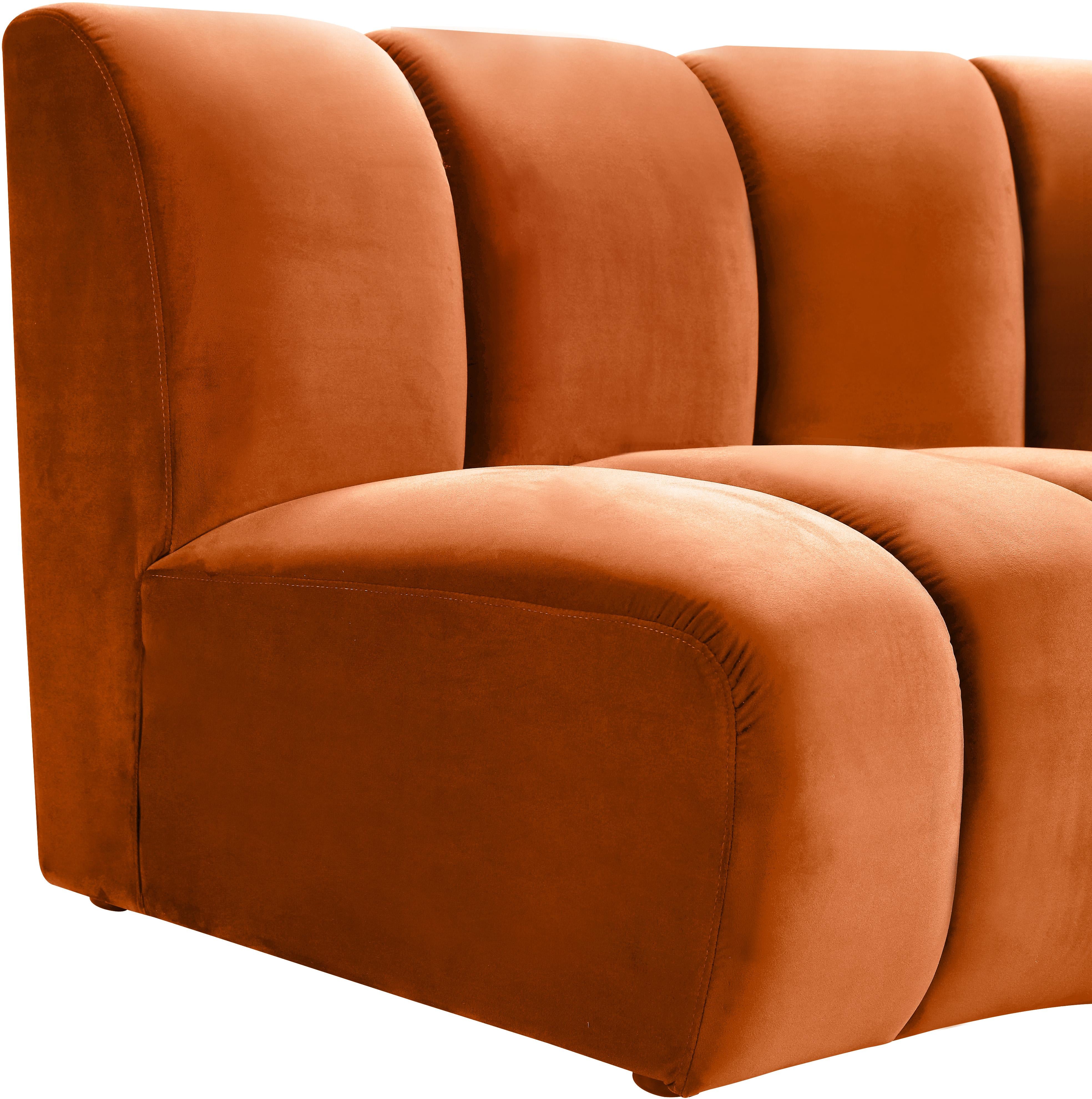 12-Piece Infinity Cognac Velvet Modular Sectional