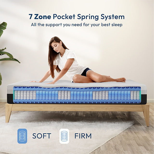 12" Full-Size Hybrid Pocket Coil Mattress with Verbena Infusion