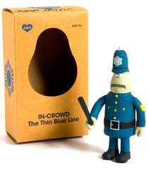 James Jarvis x Amos Toys In-Crowd The Thin Blue Line Wiggins Signed Figure Fine Art Toy