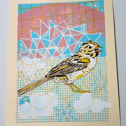 Sparrow AP Silkscreen Print by Nate Duval