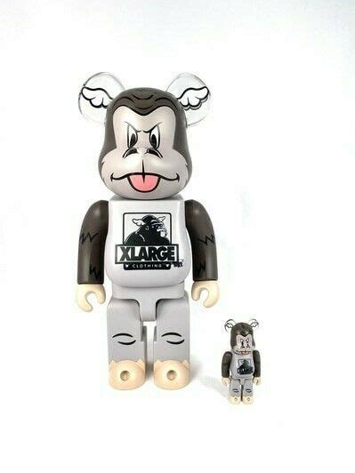 XLARGE x D*Face- Brown 100% & 400% Be@rbrick Art Toy by D*Face- Dean  Stockton