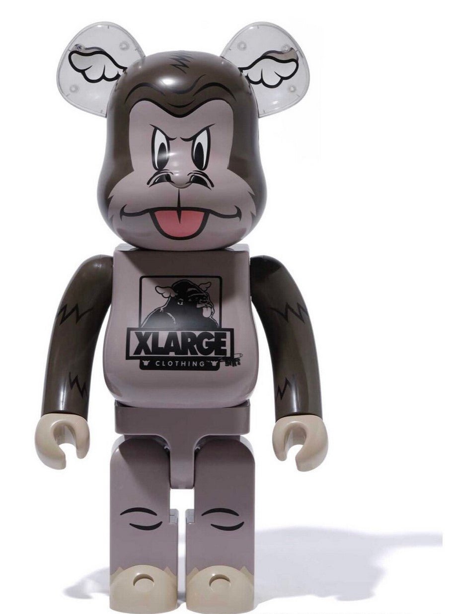 XLARGE x D*FACE- Charcoal Gray 1000% Be@rbrick Art Toy by D*Face- Dean  Stockton