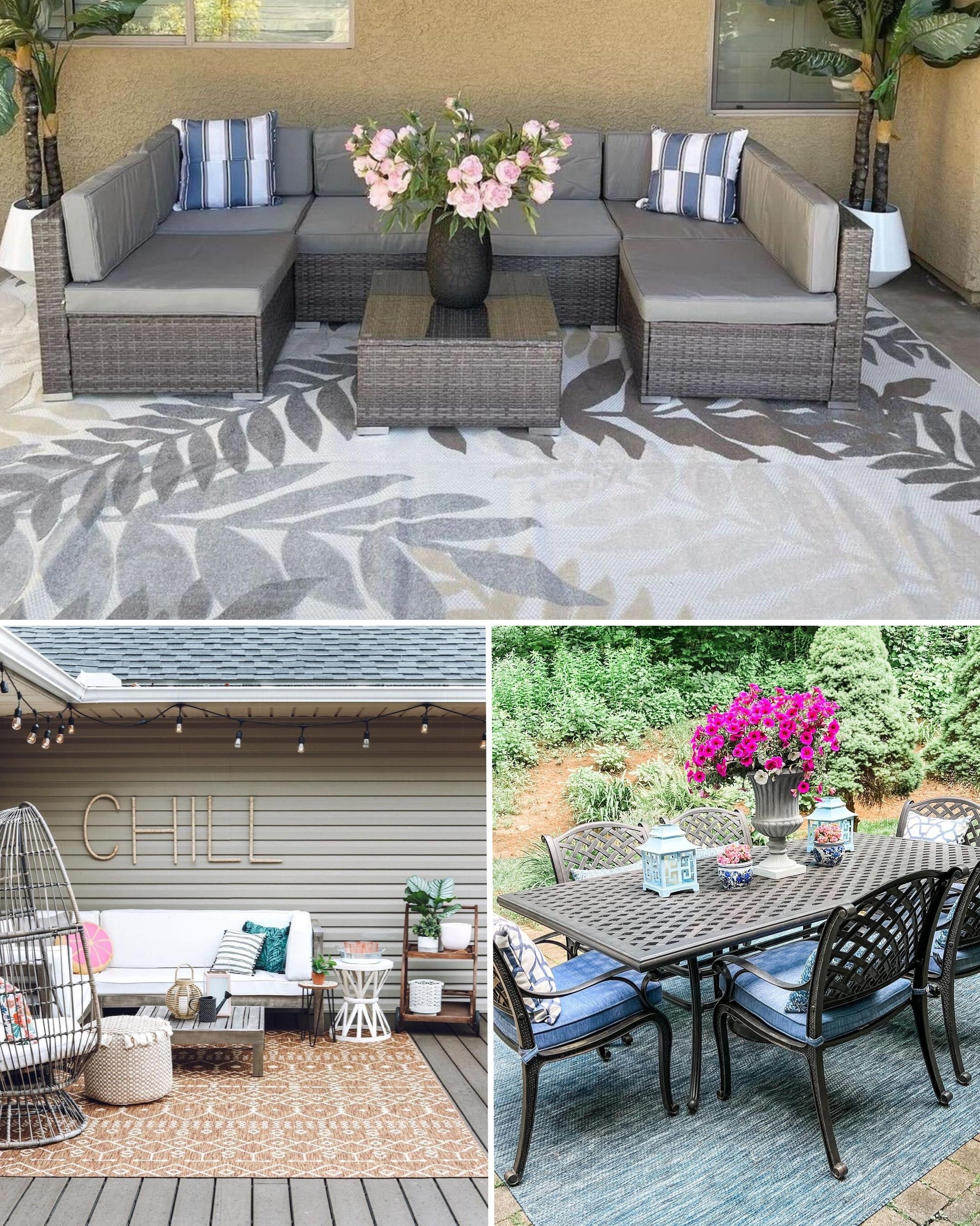 Well Woven Indoor Outdoor Rugs Three Ways