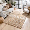 Cossima Moroccan Geometric Pattern Ivory Thick Shag Rug
