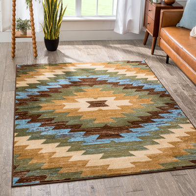 3' x 4' Adobe Rio Tanner Southwest Rectangle Scatter Nylon Area Rug