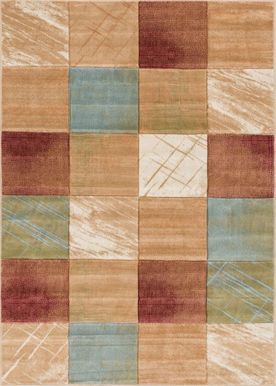 Well Woven Torino Beige Striated Abstract Runner Rug 2x7 (2'3 x 7