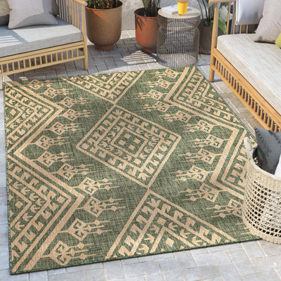 Tropical Neutral Indoor/Outdoor Rug - 2 x 8