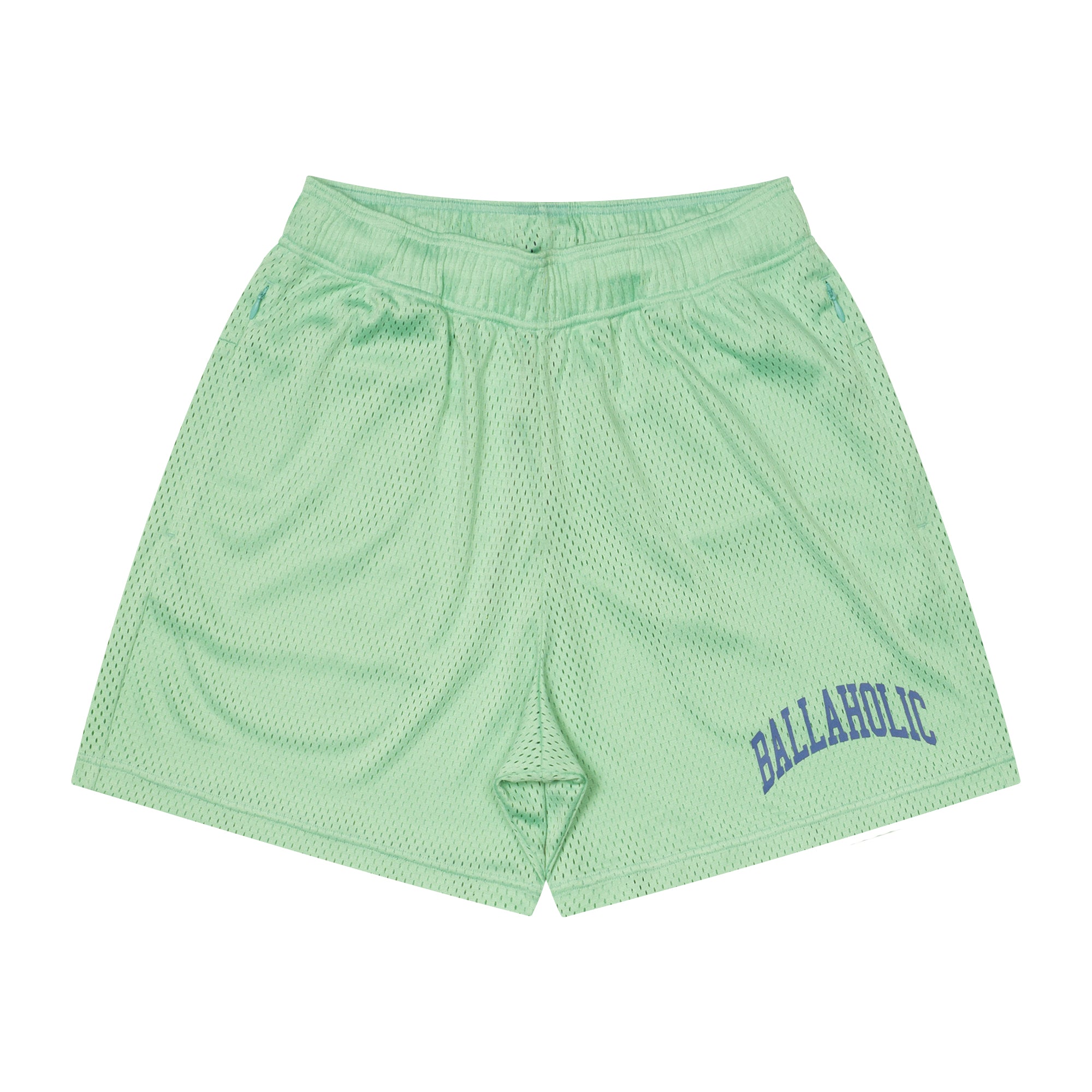 Tides Pattern Mesh Zip Shorts (sage)1個