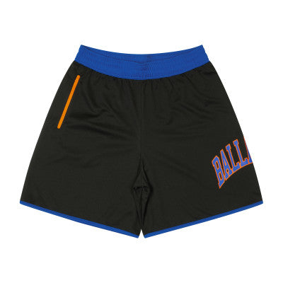 College Logo Mesh Zip Shorts (sumi) – ballaholic