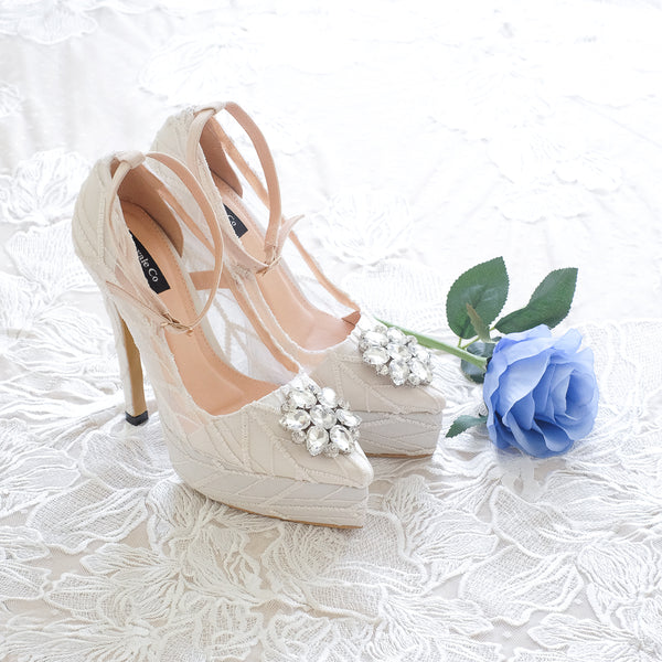 lace pointed heels