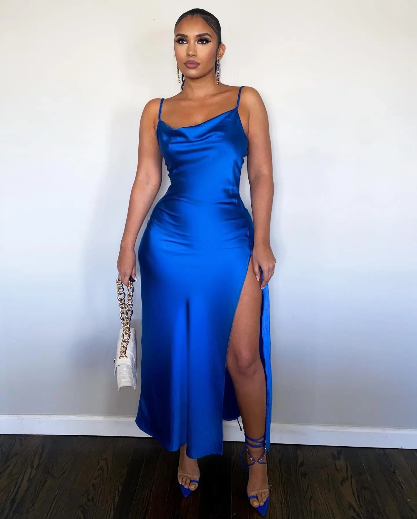 Women€™s Side Slit A-line Bodycon Dress. - Image 4