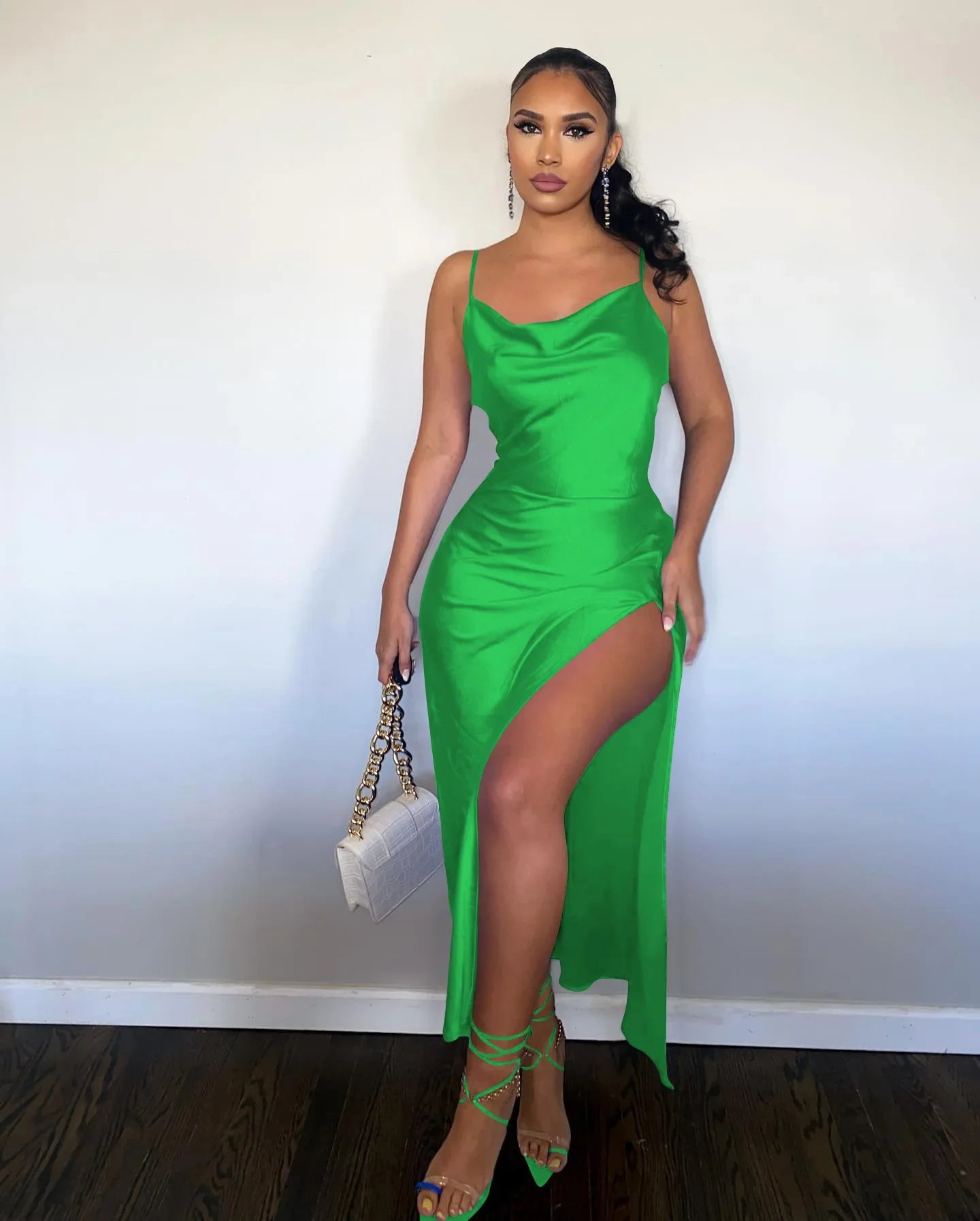 Women€™s Side Slit A-line Bodycon Dress. - Image 3