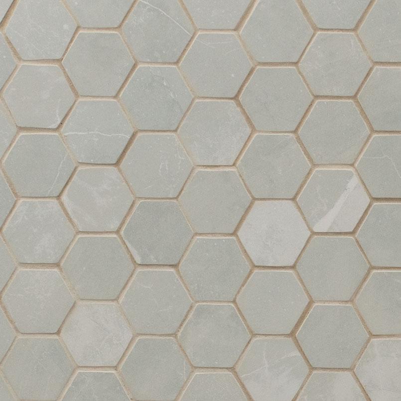 Sande Grey 2x2 Hexagon Matte Porcelain Mosaic