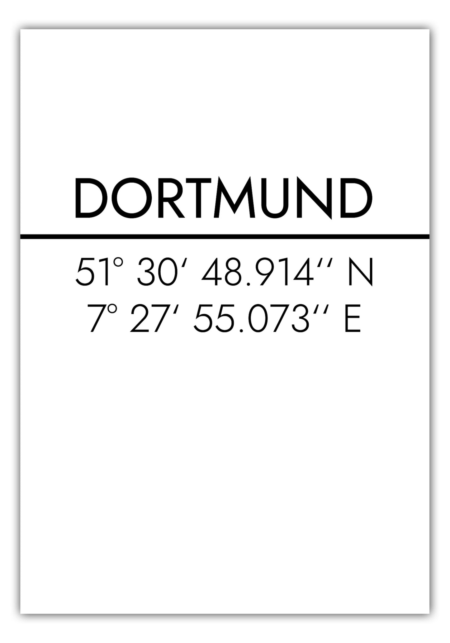 Poster Dortmund Koordinaten #2