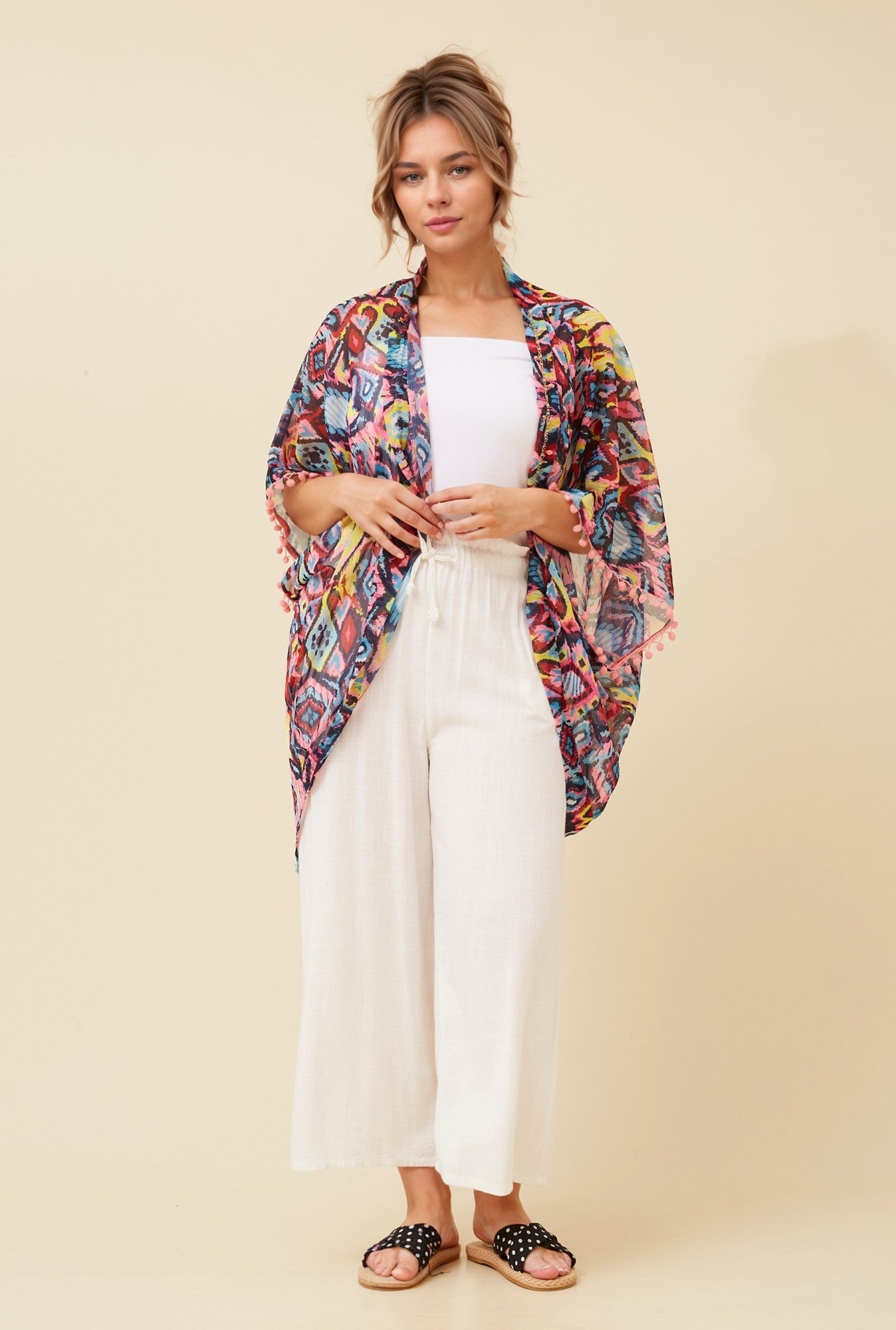 NAIDA ABSTRACT PRINT KIMONO