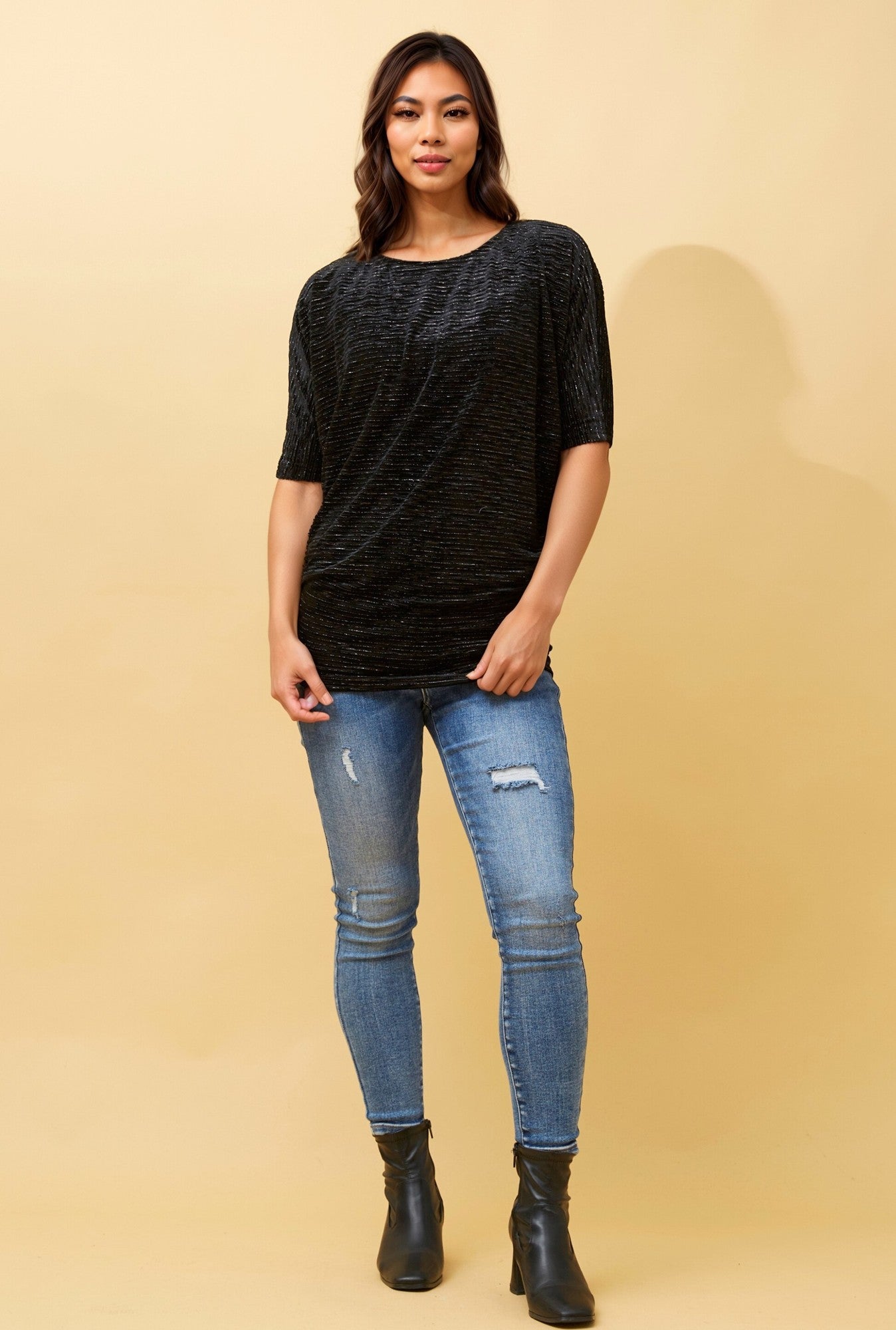 EBONY GLITTER TOP