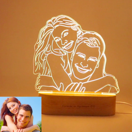 Realistic Custom Photo Moon Lamp – Customizable Love