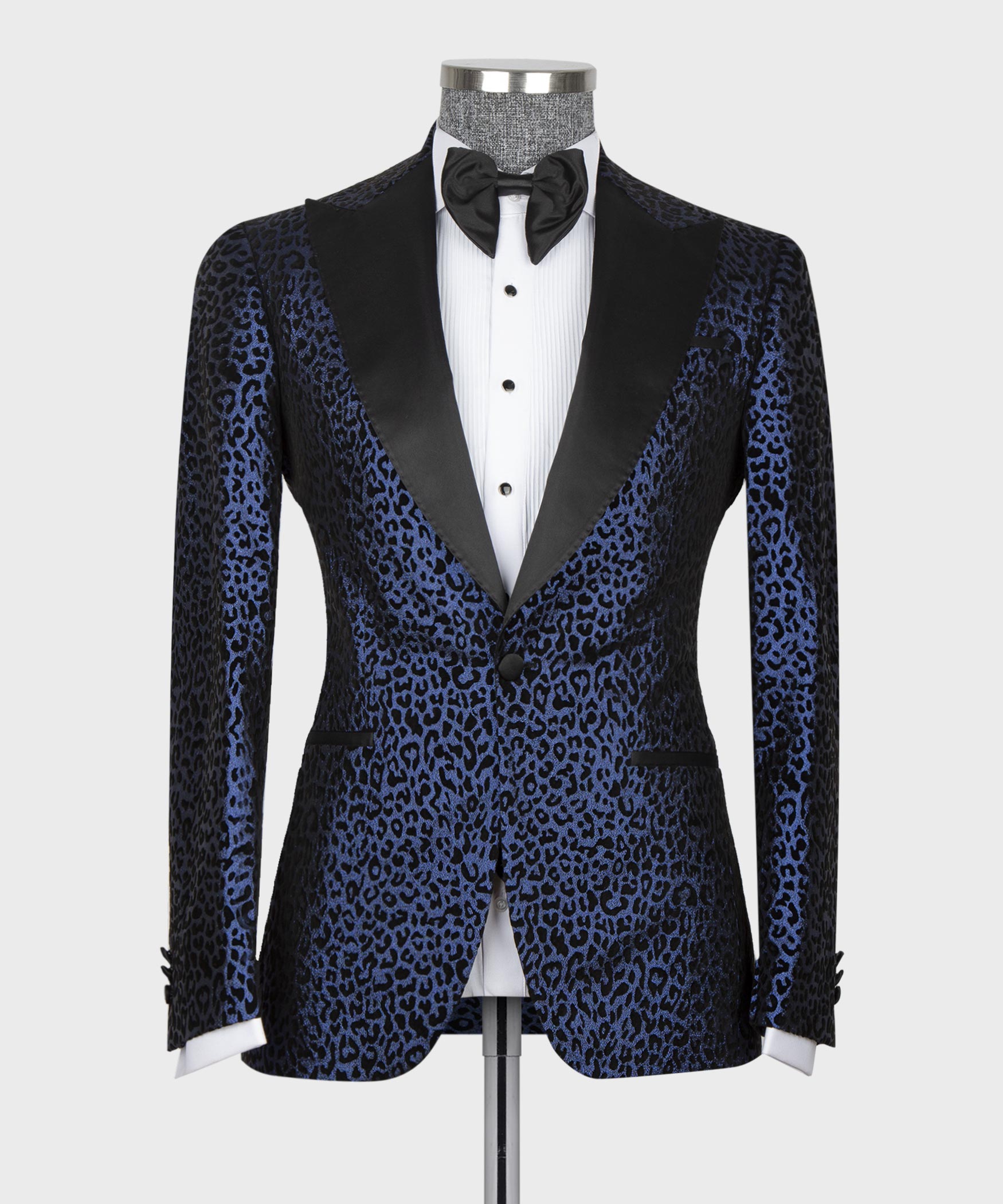 Leopard Print Tuxedo Blue-Black – Dio Babylonian