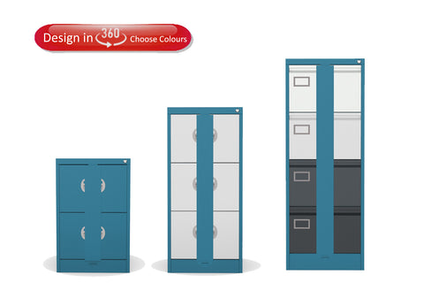 Secure filer and filing cabinets with additional lock and bar