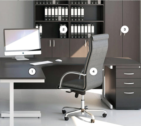 home working look book for office furniture by thats my office