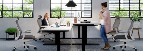 Sit stand height adjustable desks for every person and different heights