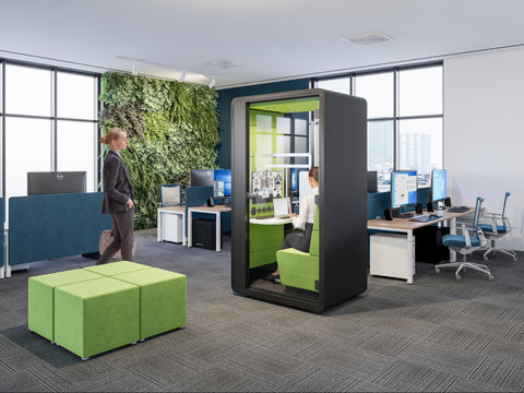 Relaxed Funky office environment for wellness and healthy workplace